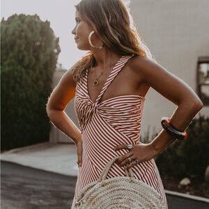 Striped Red and White Women's Dress